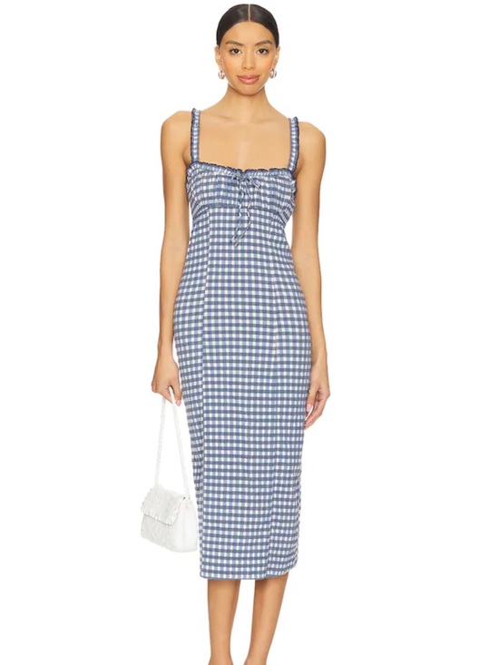 Free People Dresses & Skirts - Lucinda Midi Dress in Indigo Combo
Free People
